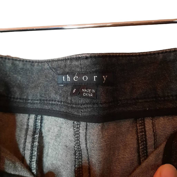 Theory Womens 6 Jeans Tobie D Cargo Pants Mid Rise Flap Pockets Hipster Black - Picture 5 of 7